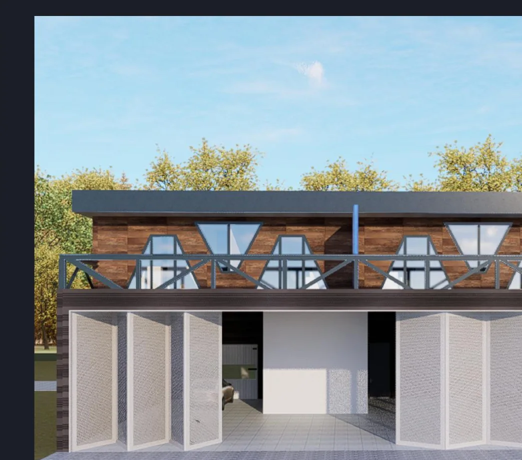 Duplex Air Villa concept render