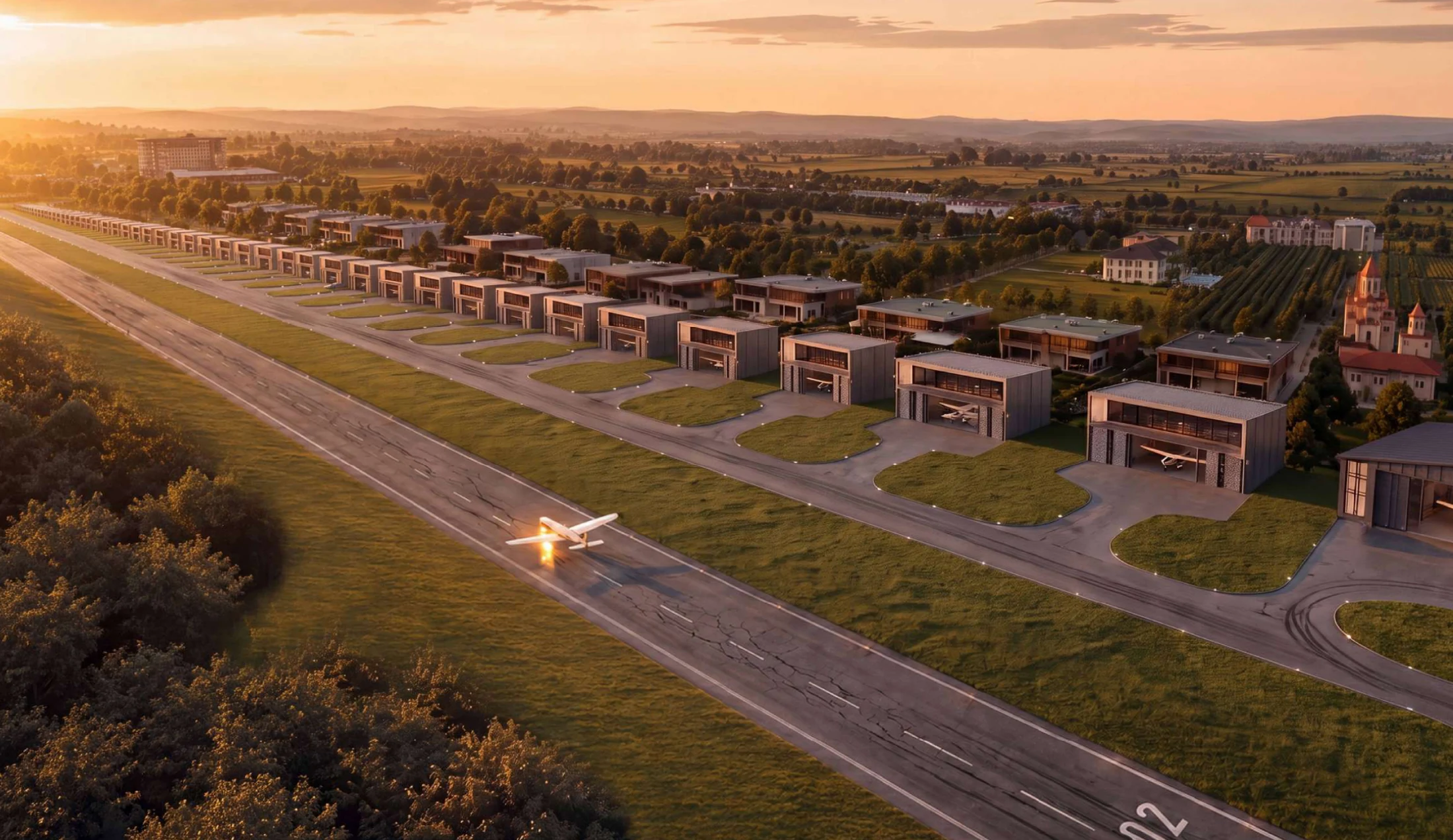 Ambassadori Aviation Village runway and air villas in Kakheti