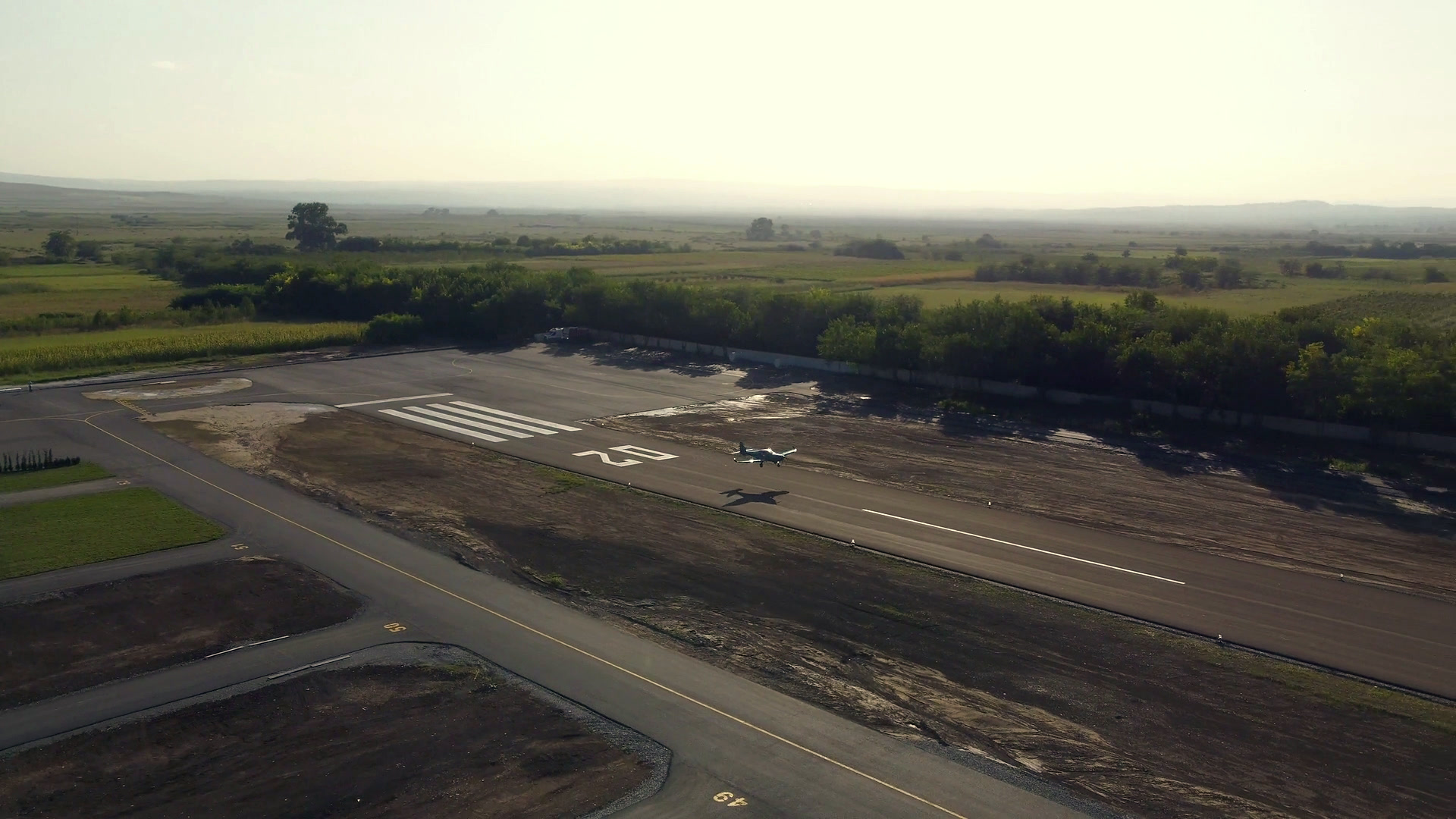 Ultralight aircraft on runway at Ambassadori Aviation Village